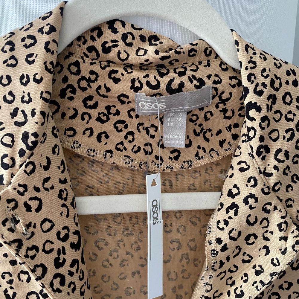 ASOS Leopard Print Collared Maxi Dress - Picture 2 of 5